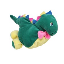 WORLD OF SMILE VINTAGE 1986 GREEN YELLOW DINOSAUR DINO STUFFED ANIMAL PLUSH TOY