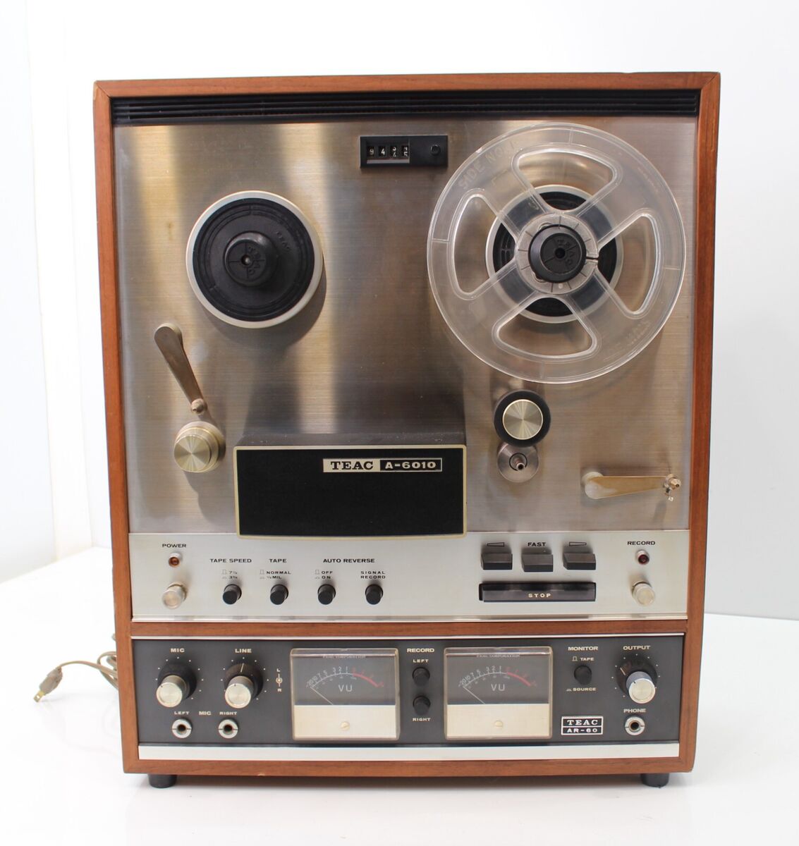 Vintage Teac A-6010 Auto Reverse Reel to Reel Player with Vintage Teac A-6010 Auto Reverse Reel to Reel Player with