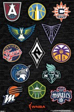 Official WNBA LOGOS ALL 13 TEAMS 2025 Basketball Universe 22x34 Wall POSTER