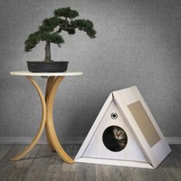 KratzmöBel Triangle House | Hellgrau | HöHle FüR Katzen | Ca. 50 X 50 X 43,5 Cm