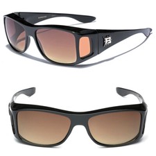 Night Vision HD Lens Sunglasses Driving Goggle Fit Over Prescription Eye Glasses