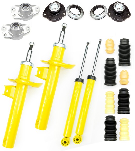 4 Sport-StoßDäMpfer Vorne Ø55Mm + Hinten + Domlager + Staubkappen - Golf 5 A3 8P-image