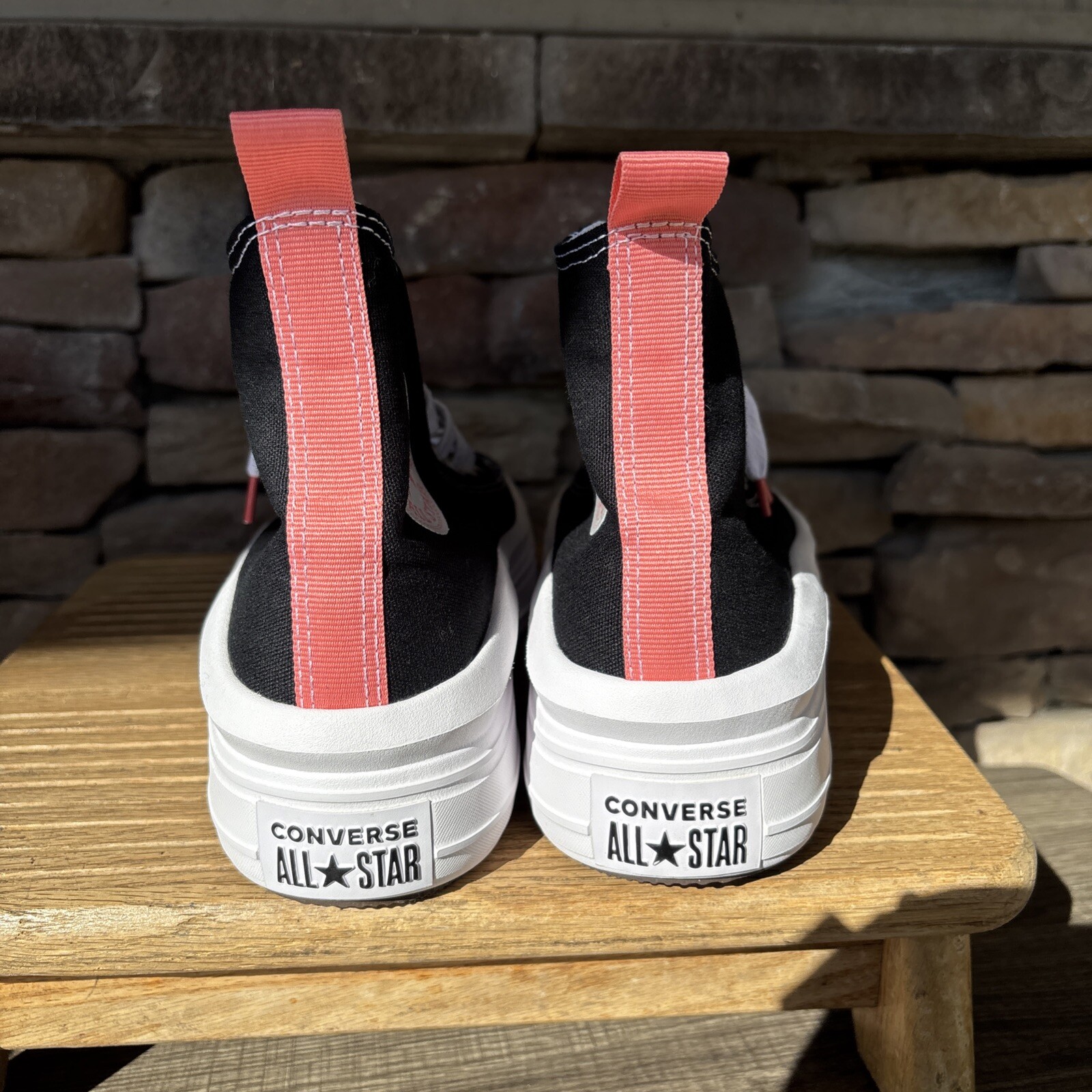 Converse Chuck Taylor All Star Move Platform in Black, White & Pink. Kids Size 6 thumbnail 4