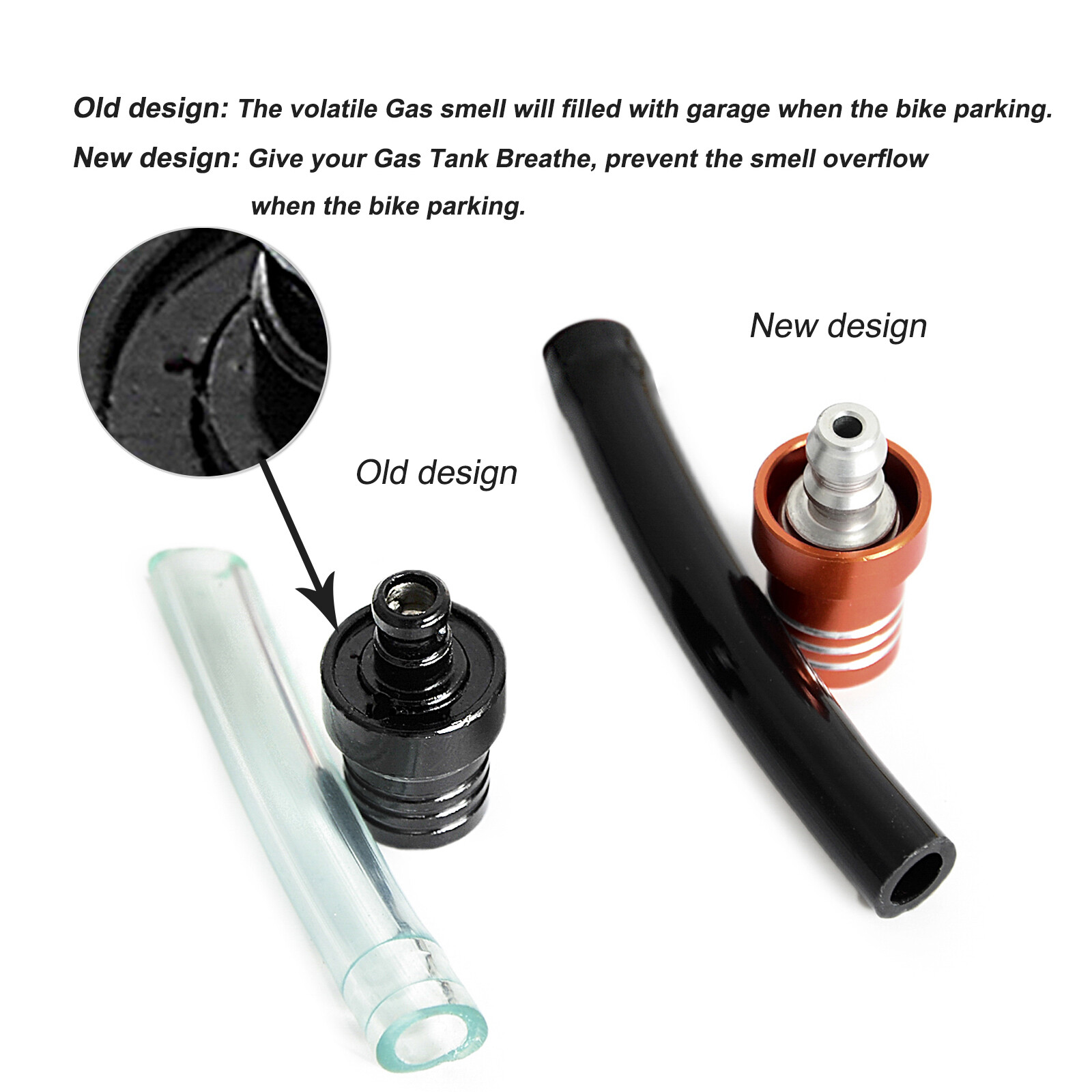 Gas Fuel Cap Vent Breather Hose Tube For Kawasaki KLX110 KLR650 KDX200