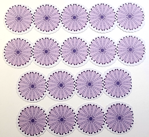 Dandelion #2 Purple Water Color K&Company 8 pc 6" x 1-1/2" Cardstock - 第 1/2 張圖片