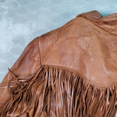 Chaqueta De Colección Para Mujer Cuero Flecos Años 70 Desierto Suedes Taylors of California Talla M - Imagen 18 de 18