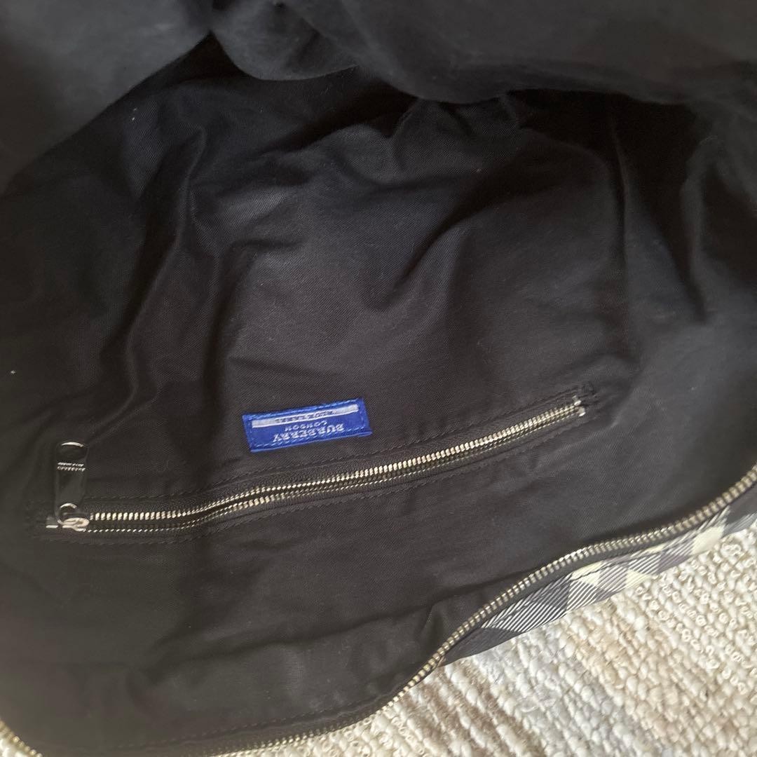 Burberry Blue Label Check Tote Bag Cowhide Leather Shoulder Bag Handbag New thumbnail 4