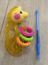 RARE Fisher-Price Ocean Wonders Seahorse Baby Infant Toy Rattle 2005 Mattel Sea