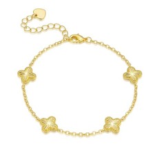 Gold Bracelets for Women 14K Gold Bracelets for Women Clover Bracelet for Wom...