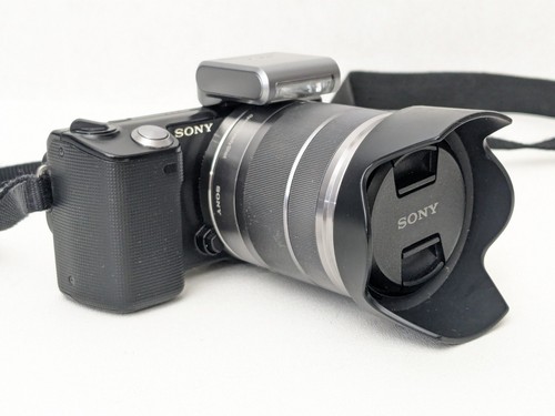USED SONY α NEX-5 mirrorless Kit 18-55 F3.5-5.6 OSS Flash Working 14.2 mp - Picture 7 of 21