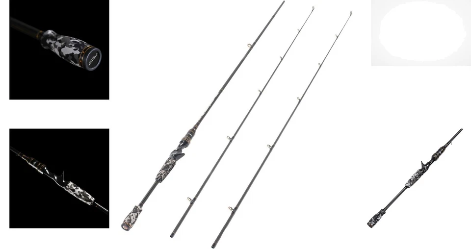E Series Camo Legend Portable 7' Casting Rod - Fast Action Dual Tip Design - Image 2 of 4