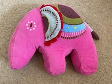 John Lewis Little Home Pink Elephant Shaped Cushion 10" x 12"