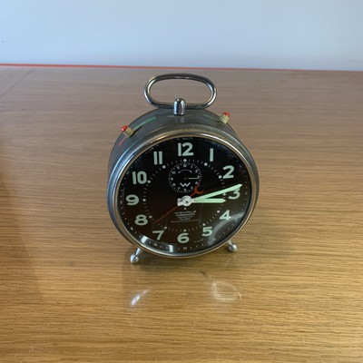 Rare Collector Alarm Clock Wehrle Commander Works Ref A