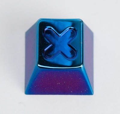 RAMA X Vaporwave Metal Artisan Mechanical Keycap MX PVD