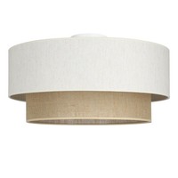 Deckenlampe Schlafzimmer Jute Weiß Beige E27 Blendarm Ø 45 Cm Deckenleuchte Flur