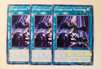 Yugioh! 3x Verbotener Tropfen Commons near Mint L26D NEU Blitzversand!