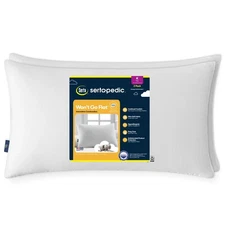 Sertapedic No Go Flat Bed Pillow, Set of 2, King