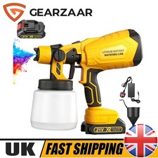 Cordless Paint Sprayer Fence Wall NEW Airless 21V HVLP UK Battery With Charger
