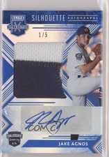 2018 Elite Extra Edition USA Collegiate Silhouette Blue 1/5 Jake Agnos Auto hg6