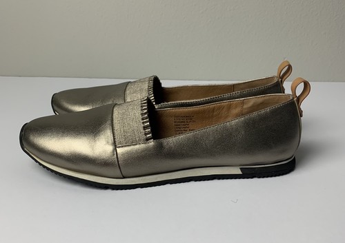 Kenneth Cole Gentle Souls Gold Loafer Flats Leather Slip-On 9.5 Comfort - Picture 3 of 15