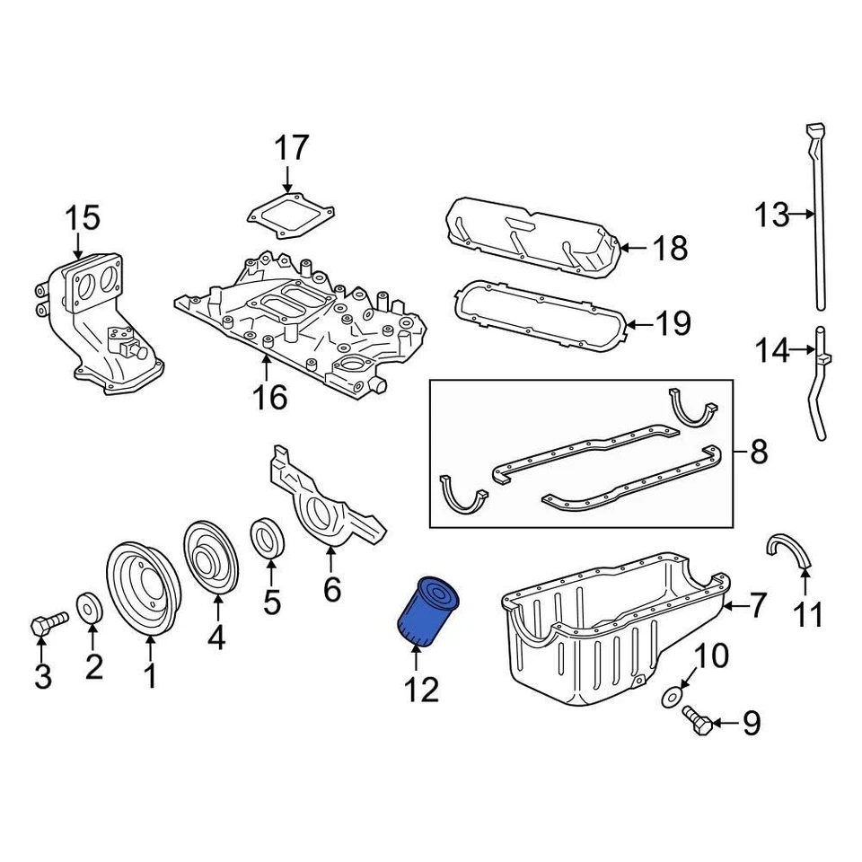 For Ford F-150 1985-1996 Ford D9AZ6731A Engine Oil Filter Foto 4 de 4