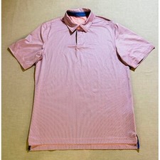 Vineyard Vines Performance Polo Shirt Mens S Pink Geometric Print Short Sleeve