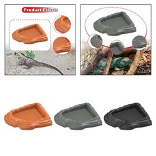 Reptile Water Dish Corner Reptile Bathing Pool Tortoise for Chameleon Gecko