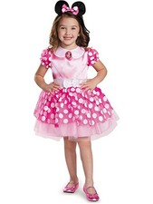Girl's Classic Pink Minnie Mouse Tutu Dress Costume Medium 7-8