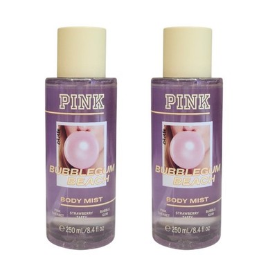 2 New Victoria's Secret PINK Bubble Gum Beach Fragrance Mist Body Spray 8.4 Oz