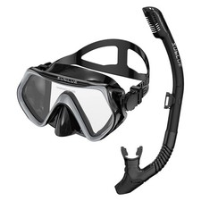 Snorkeling Gear for Adults Anti-Fog Scuba Diving Dry-Top Snorkel Set Scuba Di...