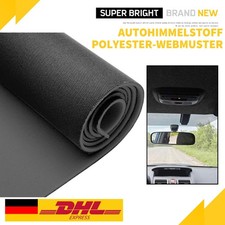 150CM W Autohimmelstoff Himmelstoff Dachhimmel FI-Technic Schwarz mit Schaum 3MM