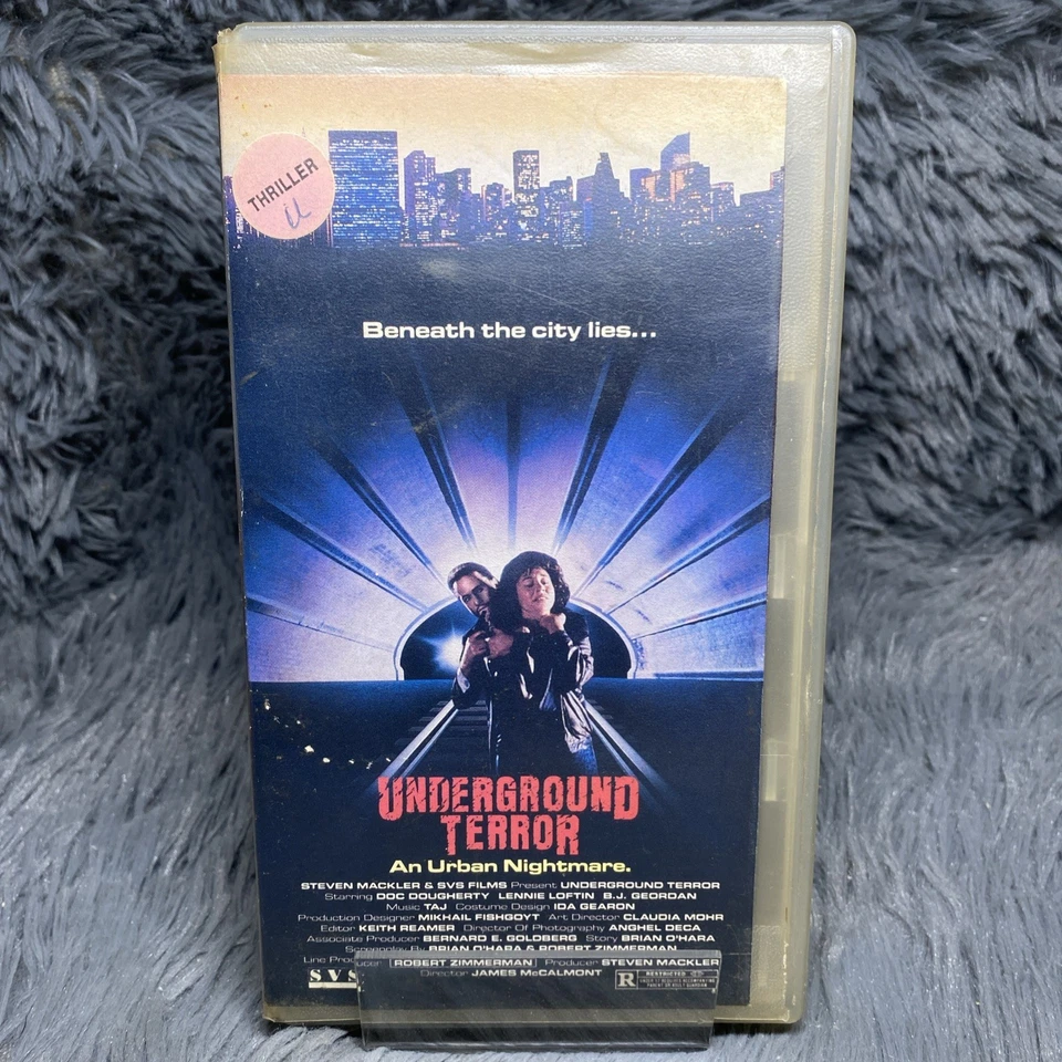 Underground Terror: An Urban Nightmare VHS Tape 1988 James McCalmont Rental Box - Image 2 of 4