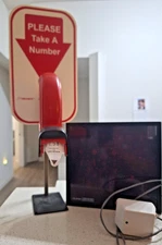 Microframe 2-Digit Take A Number System with Counter Top Ticket Dispenser #5120