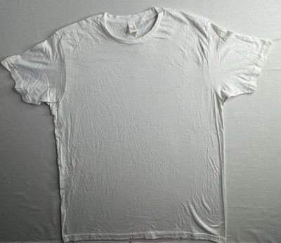 : Cotton Heritage White T-Shirt Men s Medium 100% Cotton Crew Neck Tee