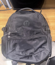 Lululemon Black Backpack Zip Closure Adjustab...