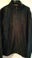 Brand NEW Harriton Men’s Black Zip Up Fleece - Large in original pkg FAST Ship