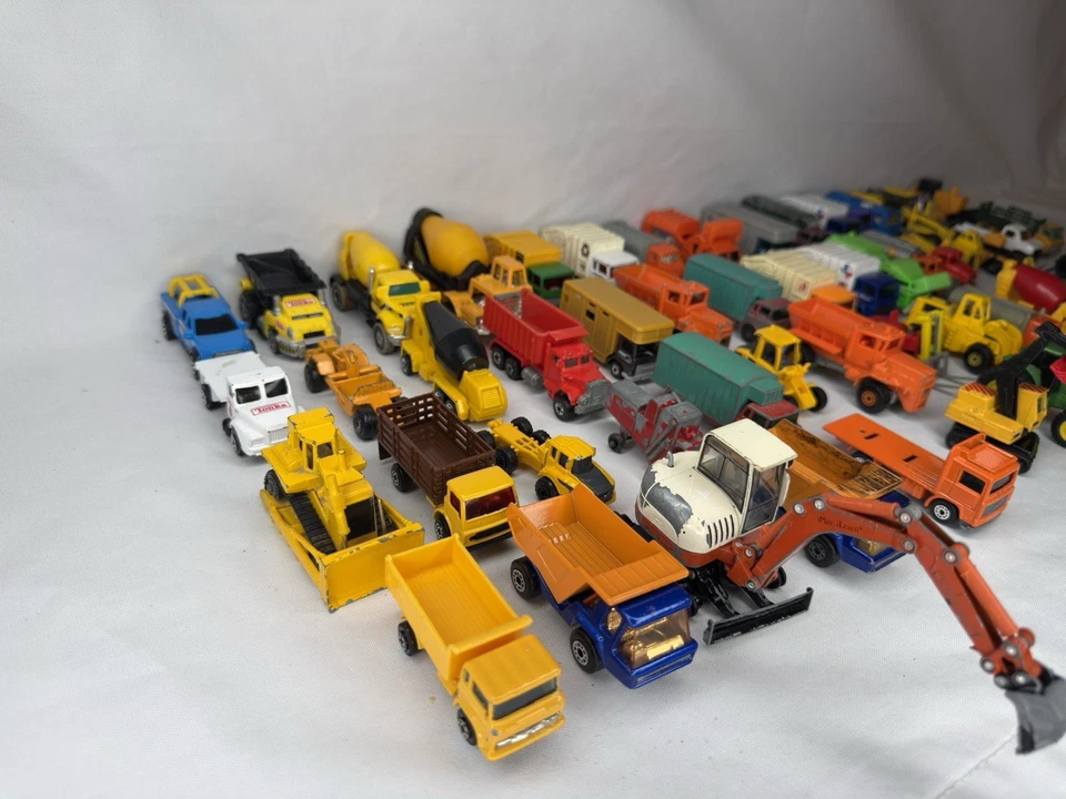 Vintage Diecast Construction Truck Lot Dump Cement Tractor Crane Farm Vehicles - Image 2 of 4