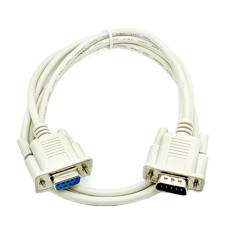 New 15Ft DB9 DB 9 9-Pin RS-232 Male to Female M/F Serial Extension Cable Wire - Image 2 of 4