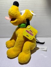 DISNEY PLUTO MICKEY MOUSE CLUBHOUSE 8" PLUSH STUFFED ANIMAL, YELLOW WITH TAGS