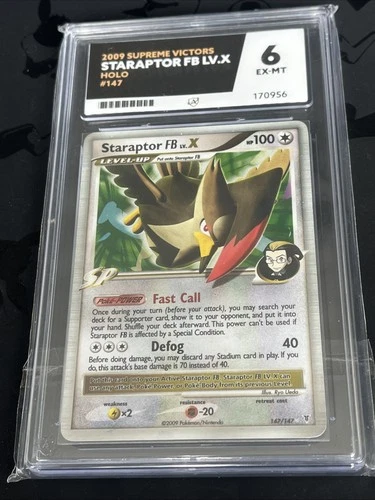 Staraptor [FB] LV.X 147/147 ACE graded card