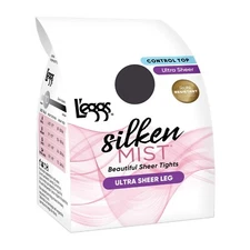 L'eggs Silken Mist Beautiful Tights Ultra Sheer - Medium - Black Mist - 1 pair