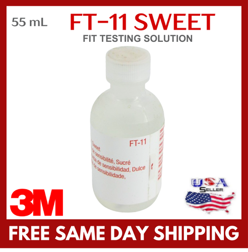 3M FT-11 Sweet 55 ml Soluzione Sensibilità Respiratore Controllo Sicurezza Fit Test - Foto 1 di 3
