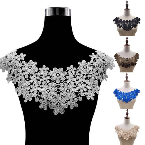 Lace Embroidered Applique Collar Trim Flower Neckline Scrapbooking Sewing N - Picture 4 of 43
