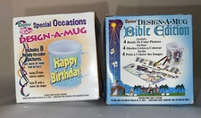 2 Darice Design-A-Mugs. Special Occasions and Bible Edition
