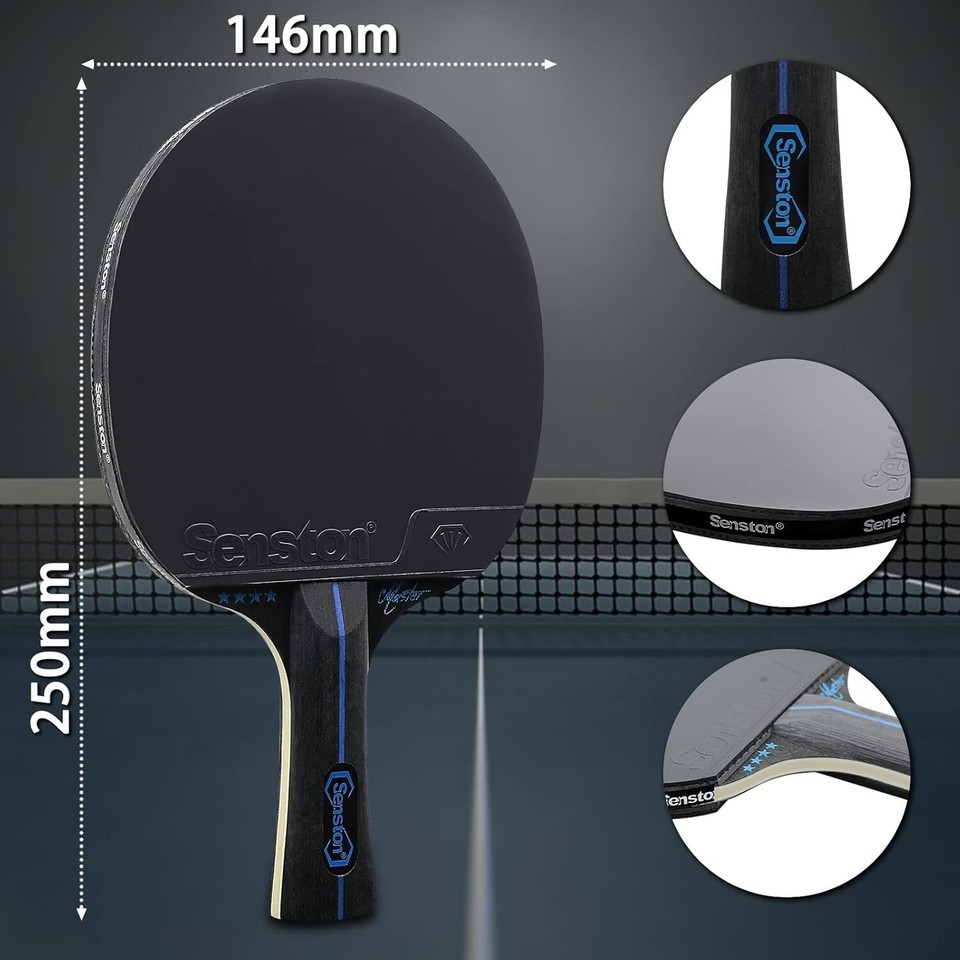 Senston Table Tennis Rackets with Balls Ping Pong Paddle Sets Table ...