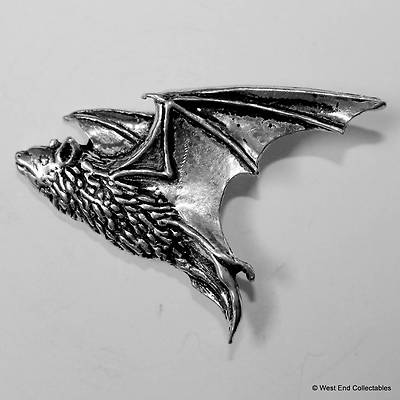 Pipistrelle Fledermaus Zinn Anstecknadel Brosche - britische Handarbeit - Gothic Halloween Vampir