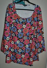 Smak Parlour Mod Hippie Halloween Flowers Pumpkin Print Dress Sz M / 6-8 NWT