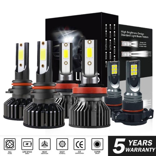 For Chevy Avalanche 2007-2013 4X 6000K White LED Headlight Hi/Low Beam Bulbs Kit For Chevy Avalanche 2007-2013 4X 6000K White LED Headlight Hi/Low Beam Bulbs Kit