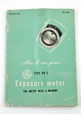 199437 General Electric PR-1 Light Exposure Meter Genuine User Instructions