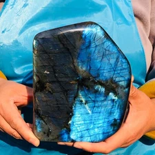 4.95LB Natural labradorite quartz crystal freeform polished specimen healing